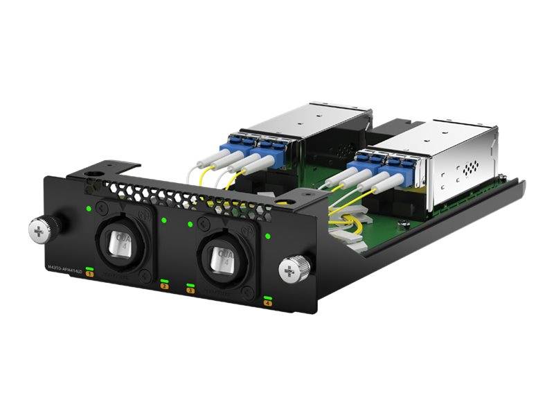 Interface card for M4350-16M4V with 2x Neutrik opticalCON QUAD connectors for 4x SMF transceivers