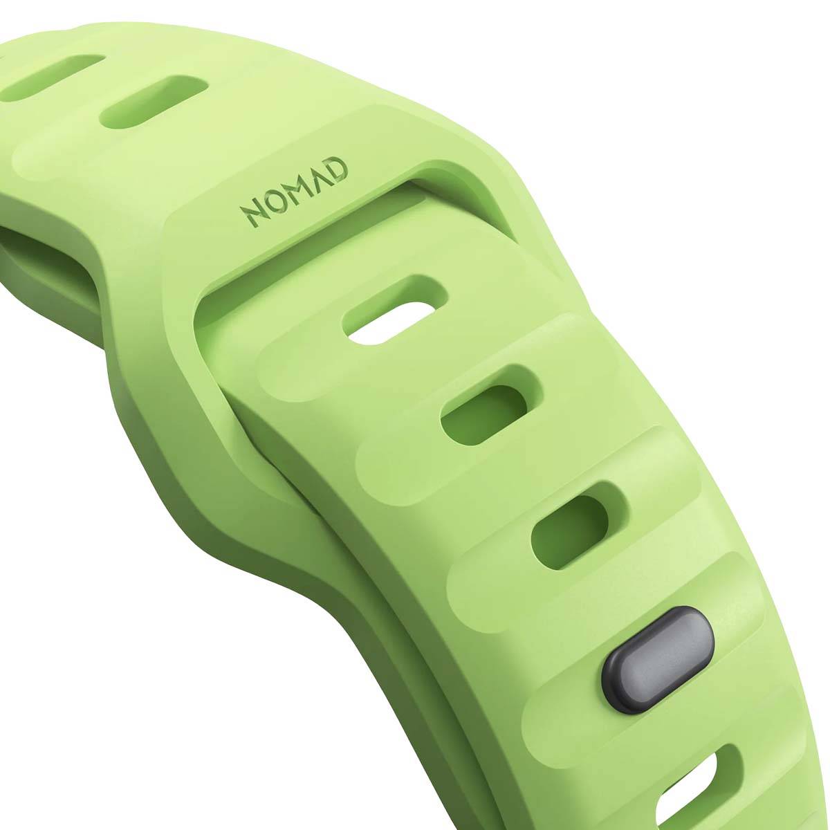 Nomad Sport Band, Band, Smartwatch, Hellgrün, Apple, Ultra / 46mm, Gummi