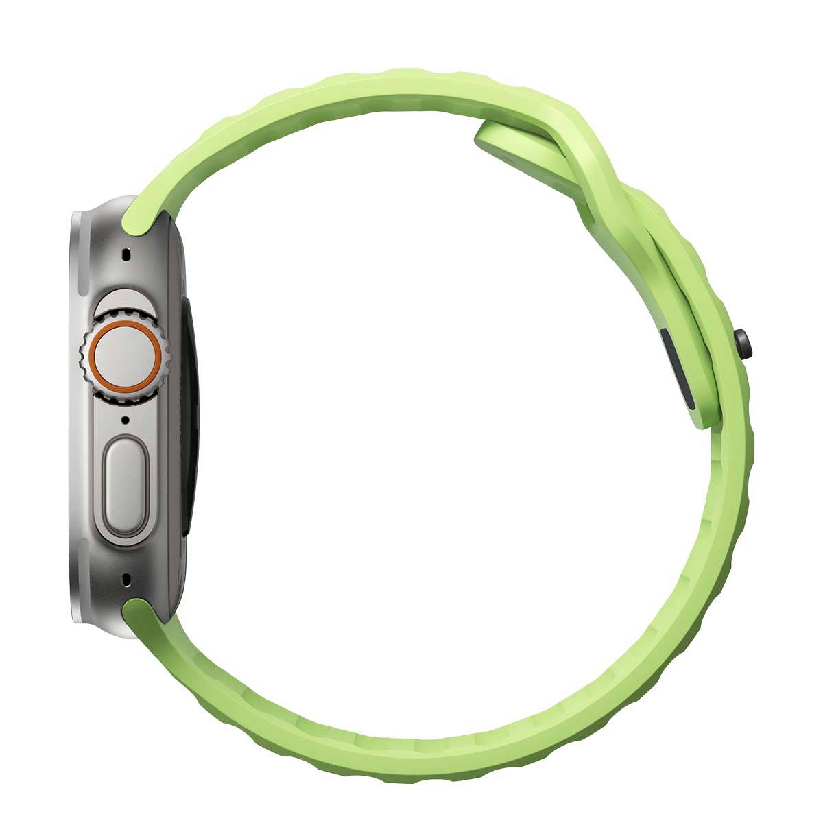 Nomad Sport Band, Band, Smartwatch, Hellgrün, Apple, Ultra / 46mm, Gummi