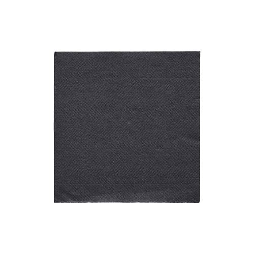 20 Servietten "DAILY Collection" 1/4-Falz 24 cm x 24 cm schwarz