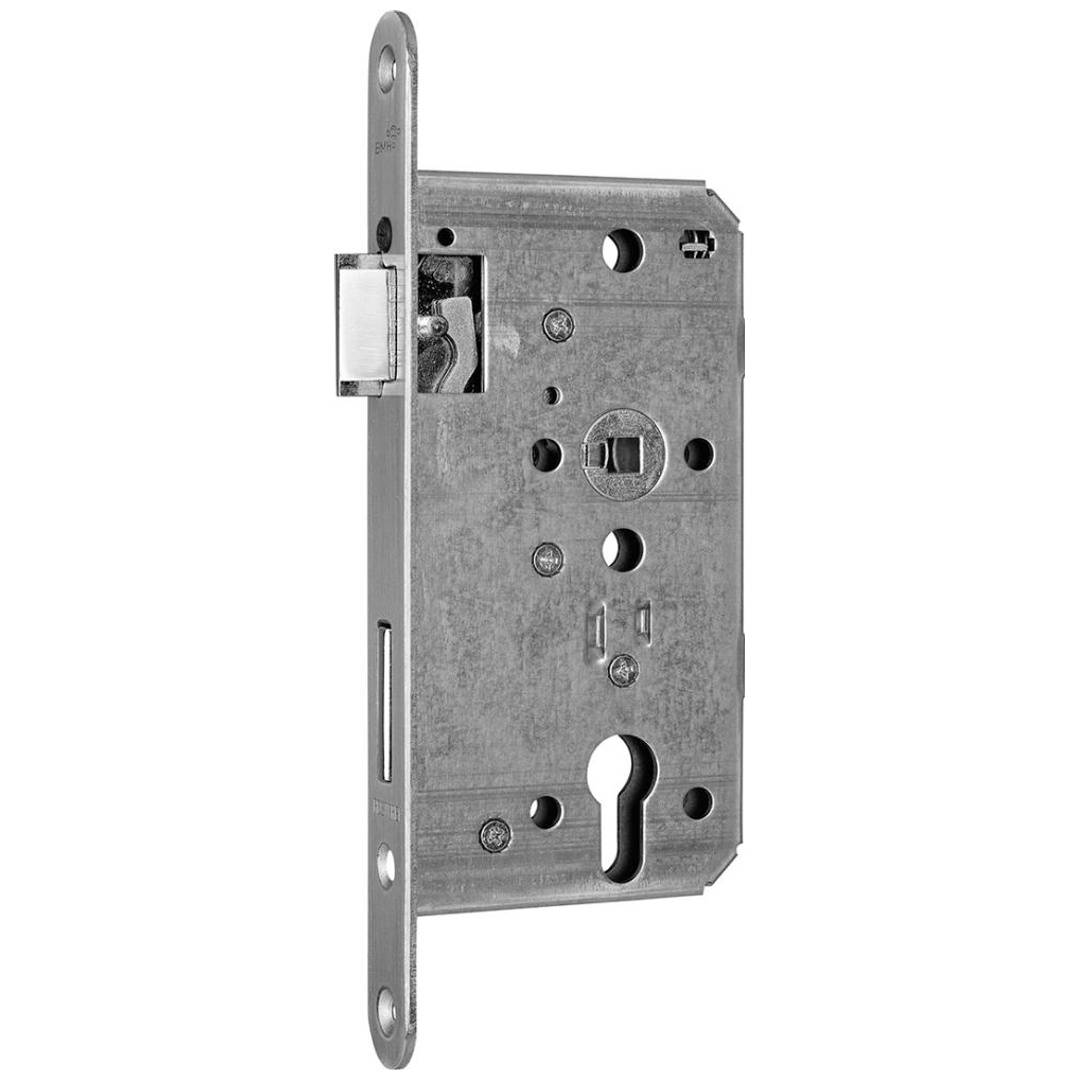 BMH Zimmertüren-Einsteckschloss-450,PZW72/8,D55,F20, Edelstahl, DIN links