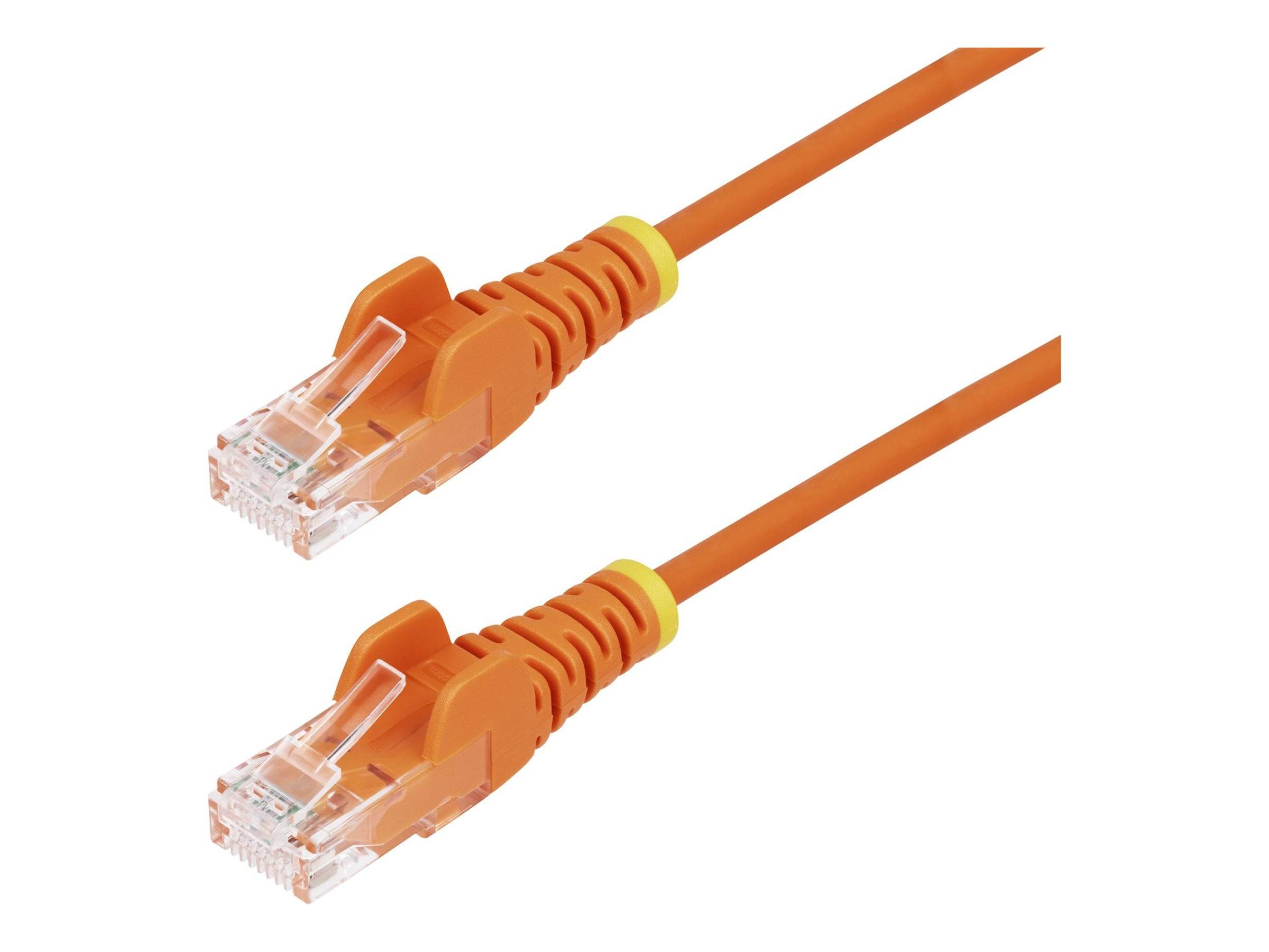 STARTECH 25cm Orangenes Slim CAT6-Kabel Netzwerk & Smart Home Netzwerk-Zubehör Netzwerk- und