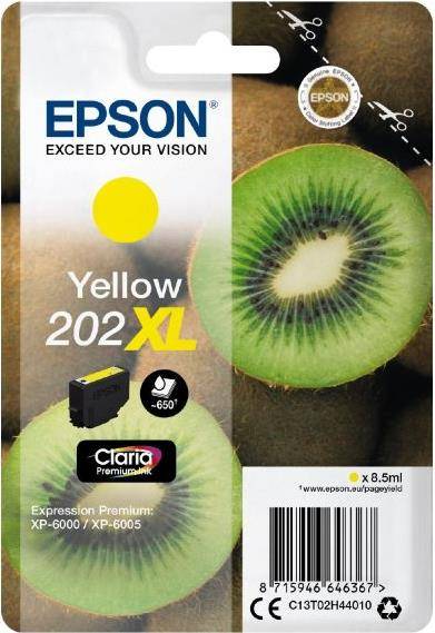 Epson 202XL - 8,5 ml - XL - Gelb - Original - Blisterverpackung - Tintenpatrone (C13T02H44010)