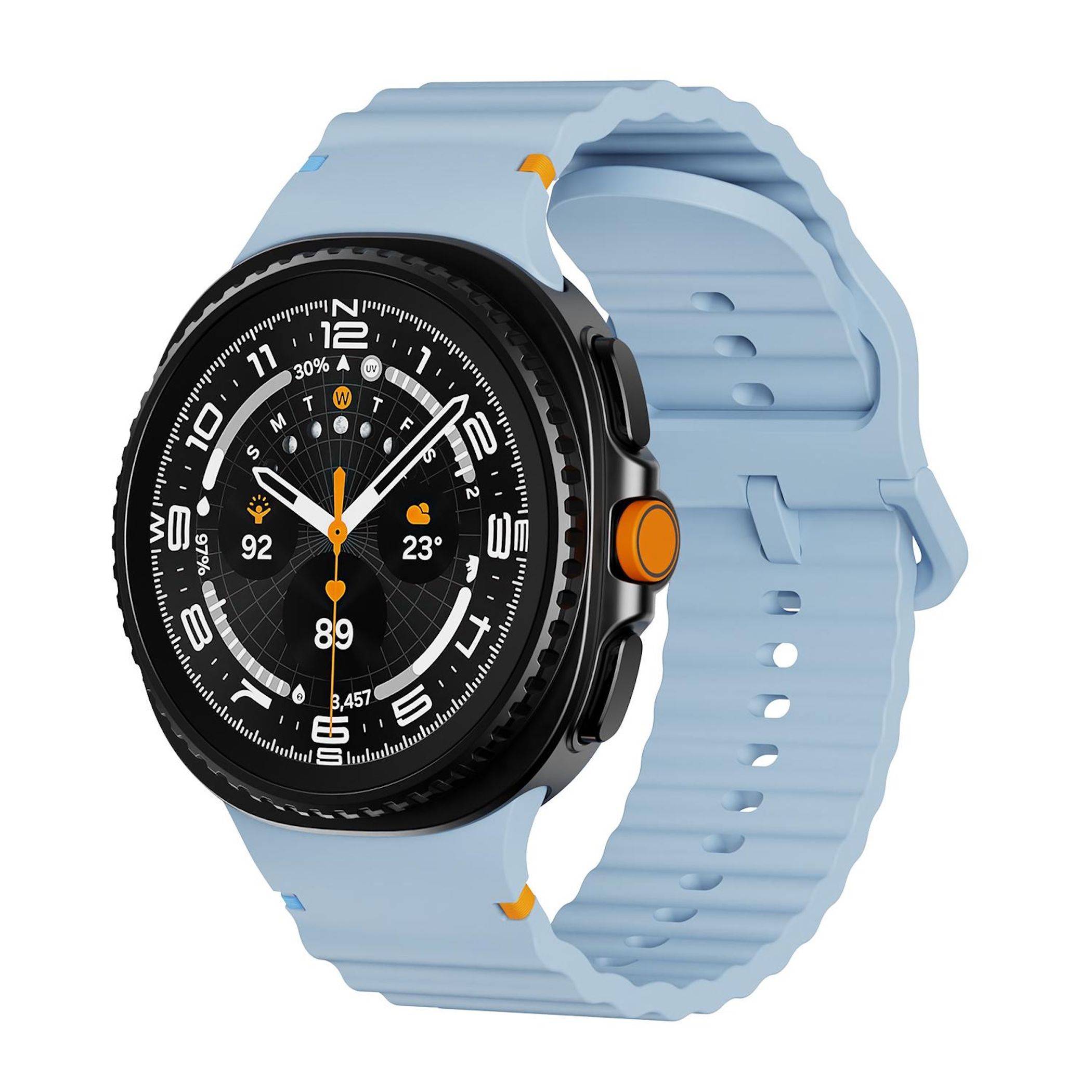 Silikon Armband für Samsung Galaxy Watch 9 / 8 / 8 Classic Wellenstruktur