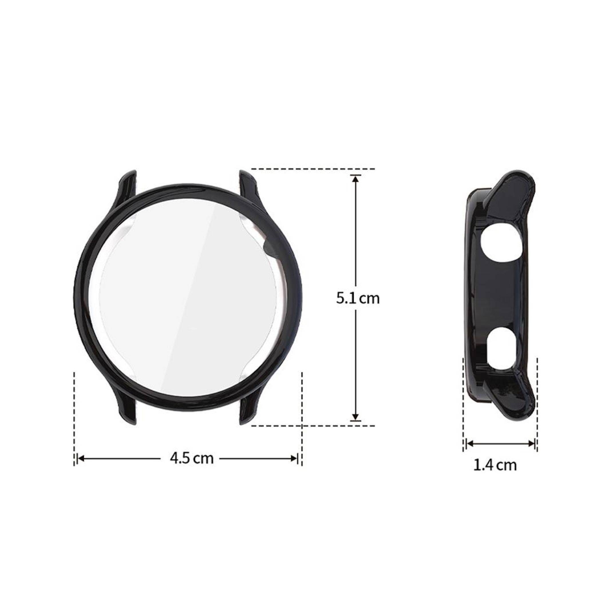 Für Garmin Vivoactive 6 Electroplated Full Cover TPU Schutz Hülle Schwarz