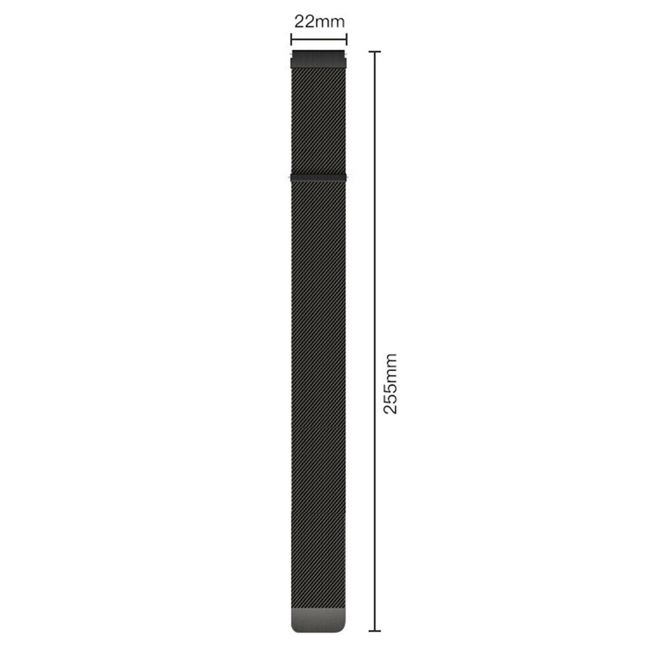 Milanese Magnet Edelstahl Armband für Suunto Race 2 Stahlgewebe Ersatz Schwarz