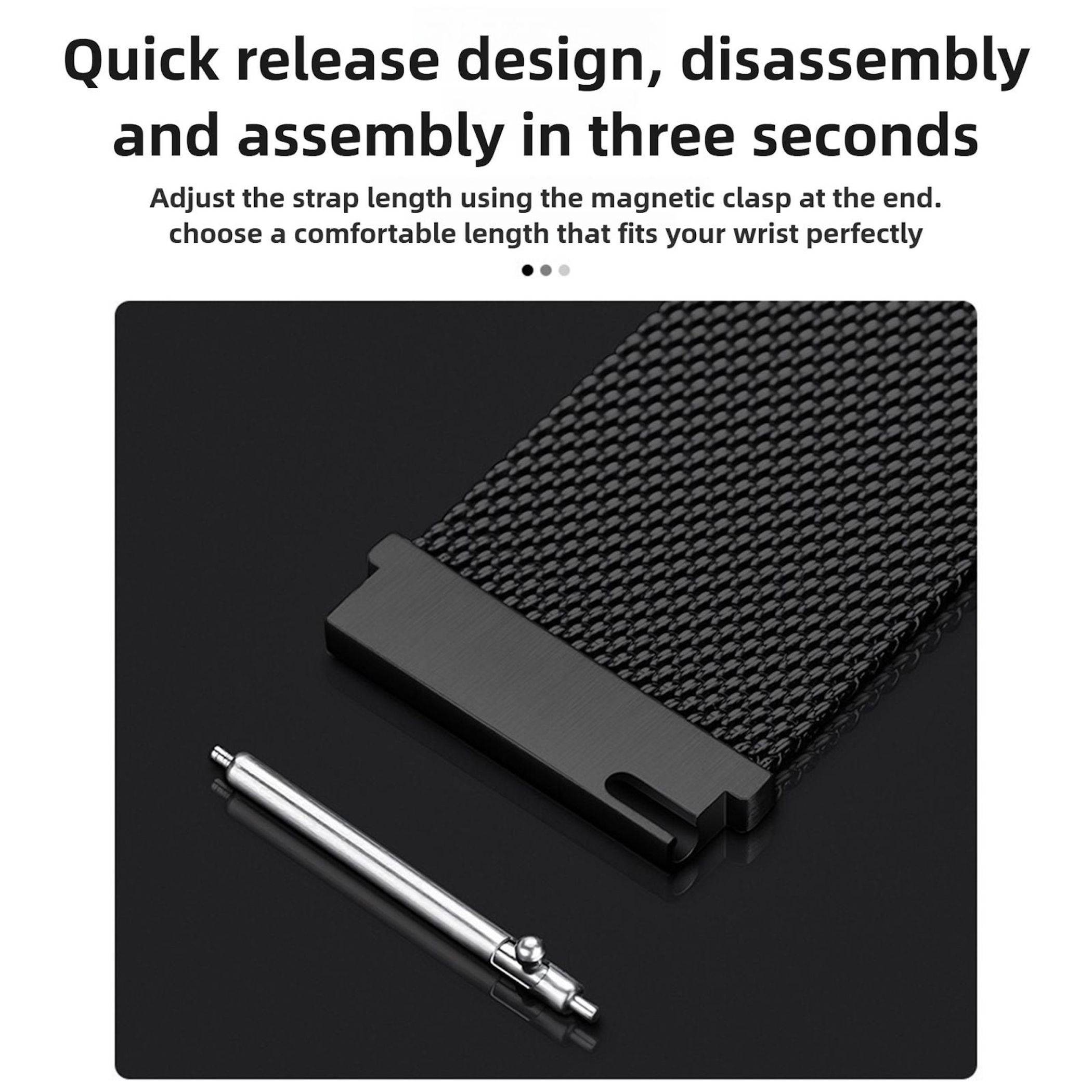 Milanese Magnet Edelstahl Armband für Suunto Race 2 Stahlgewebe Ersatz Schwarz