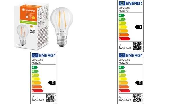 LEDVANCE Osram LED-Leuchtmittel LB23 LED CLA75 7.5W 827 FILCL E27 P