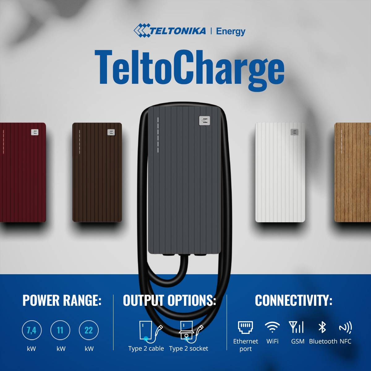 TeltoCharge EVC2002 22kW 32A 3-phase Socket