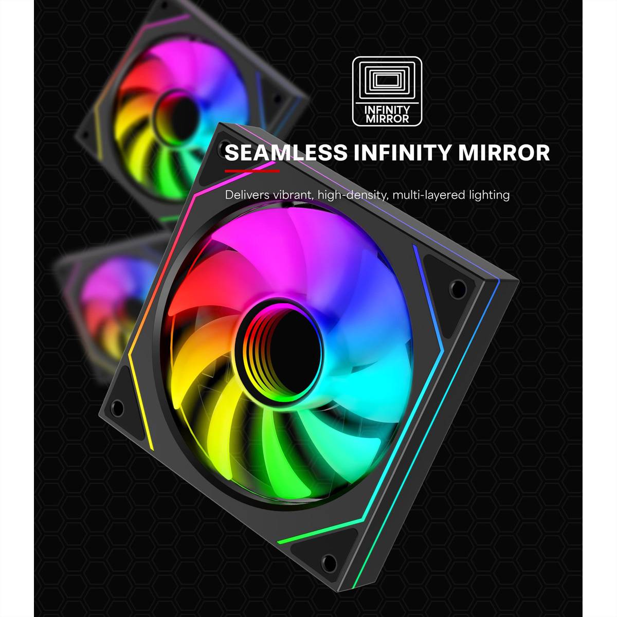 Xilence Gehäuseluefter mit Infinity-Mirror-Design Gehäuse-Lüfter