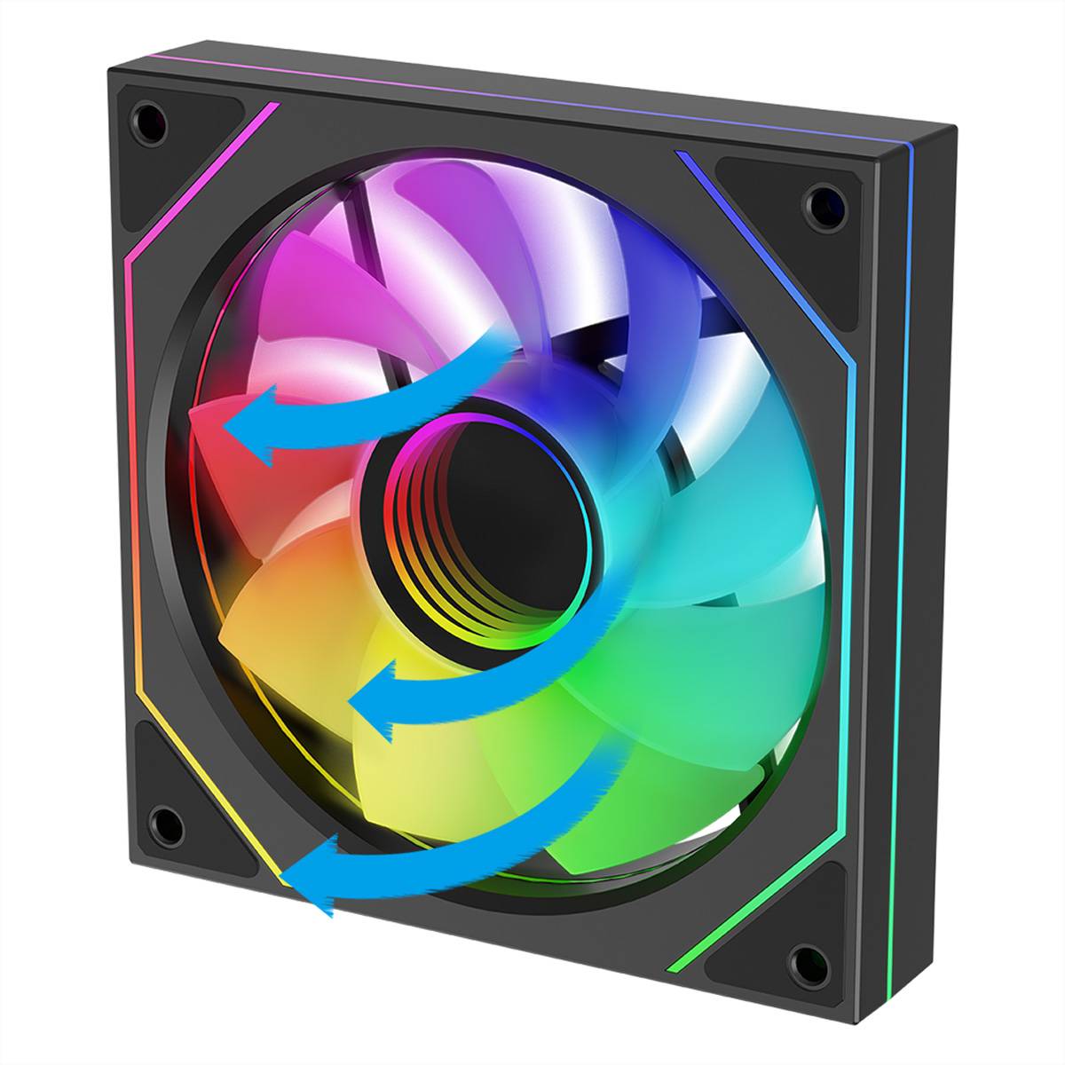 Xilence XF079 Reverse Gehäuseluefter mit Infinity-Mirror-Design Gehäuse-Lüfter