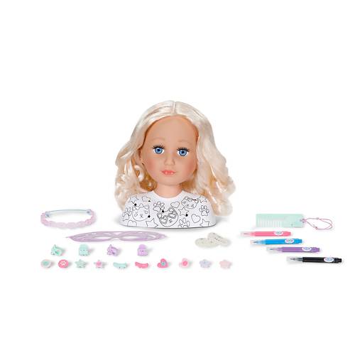 Zapf BABY born Styling Head Paint Artist, Make-up-/Styling-Puppenkopf, Weiblich, 3 Jahr(e), Junge/Mädchen, Mehrfarbig
