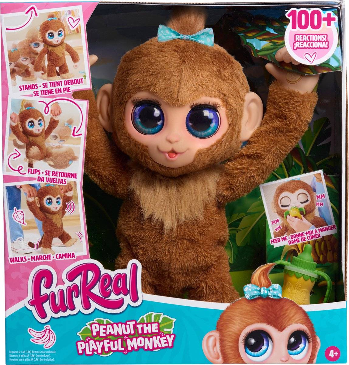 Just Play furReal Peanut laufender Affe mit Bewegungs- und Soundfunktion