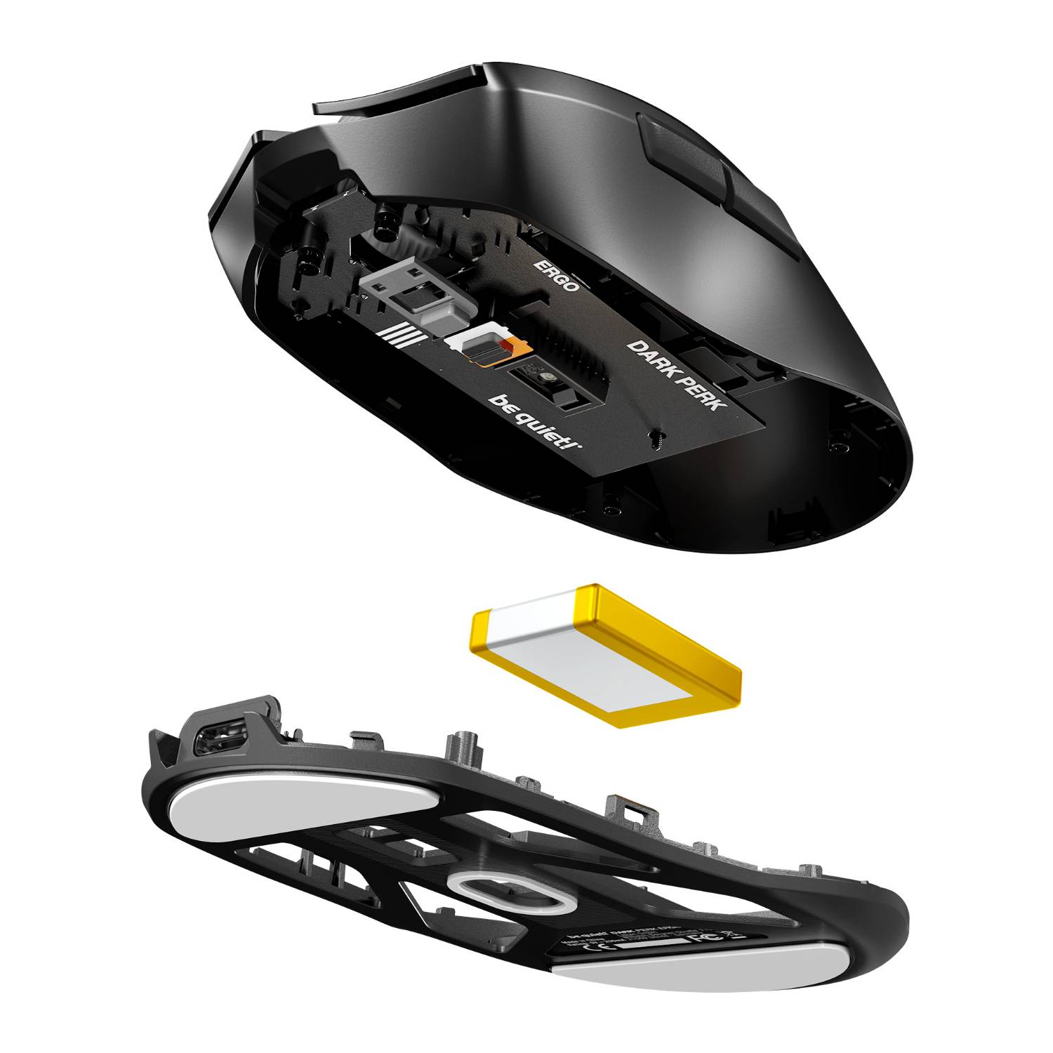 Be Quiet! Dark Perk Ergo, RF Wireless, USB-C, 32000DPI