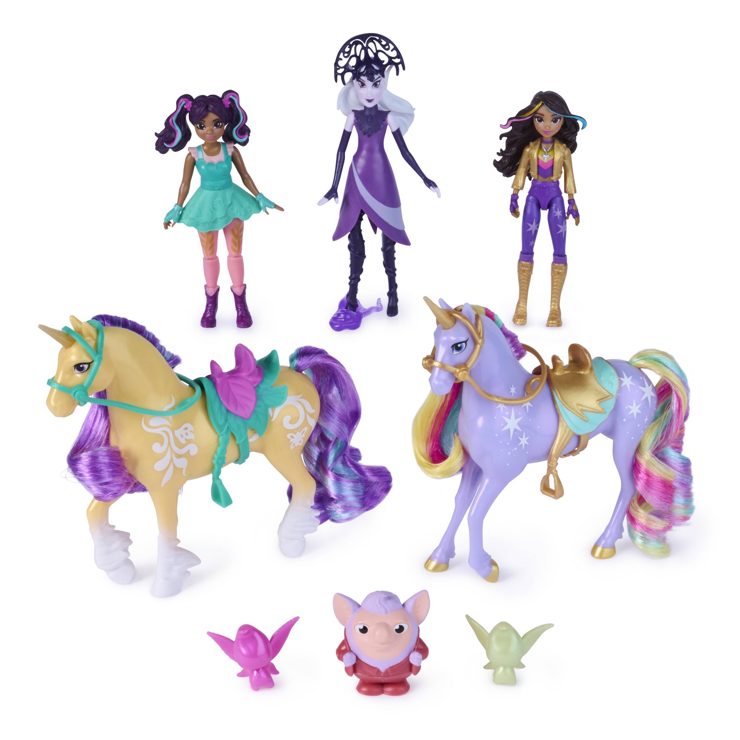 Spin Master Unicorn Academy - Abenteuer-Set, mit Ravenzella, Sophia, Ava, Wildstar, Leaf und