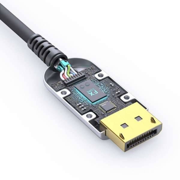 FiberX Serie - DisplayPort 2.0 8K Glasfaser Extender Kabel - 10m