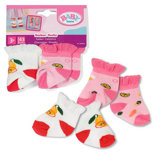 Zapf BABY born Socks 2 assorted 43cm, Puppensocken, 3 Jahr(e)