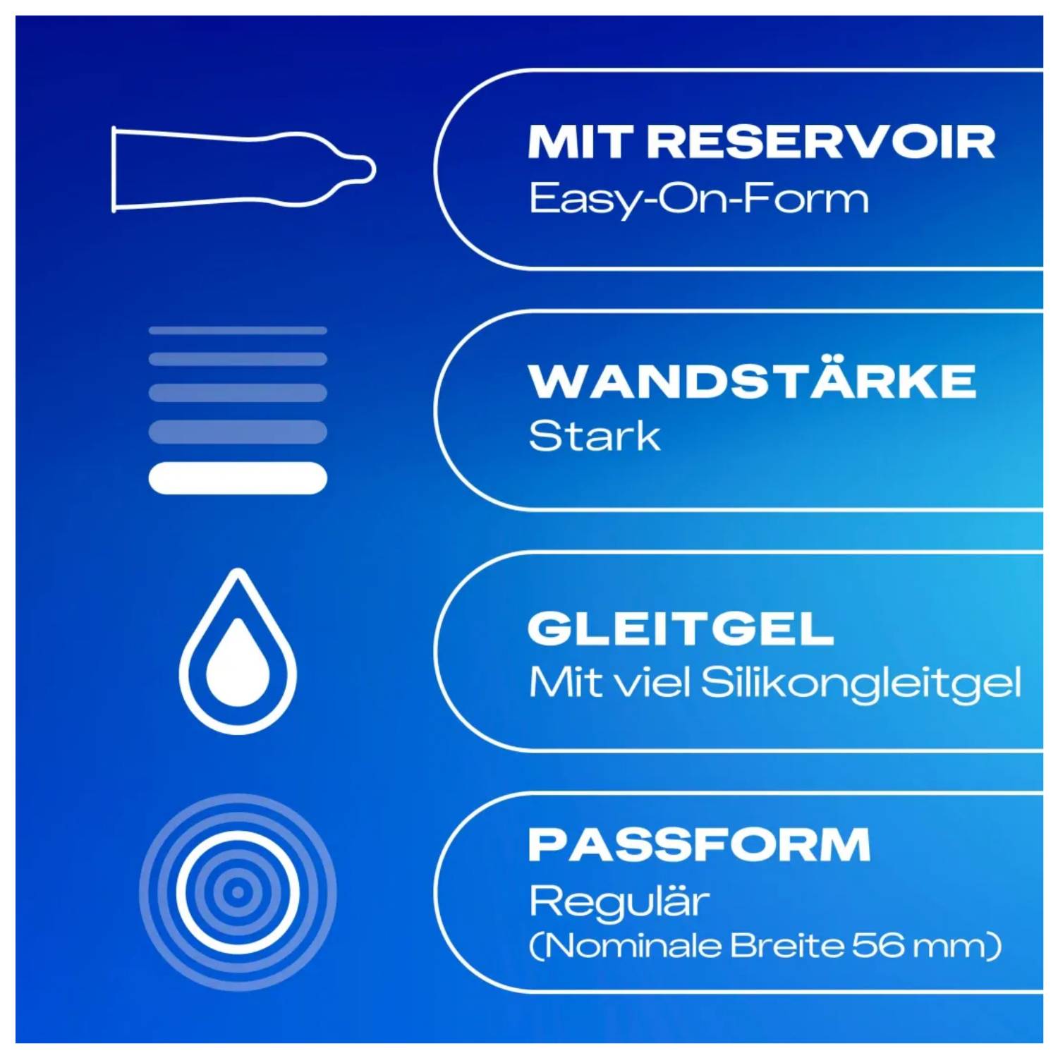 Durex Hautnah Latexfrei 10 Stück, Männliches Kondom, weich, Transparent, Polyisopren, Regelmäßig, 56 mm