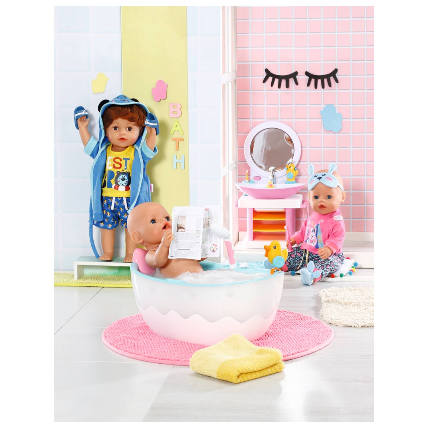 Zapf BABY born Bath Bathtub, Puppenbadewanne, 3 Jahr(e), Batterien erforderlich, 1,55 kg