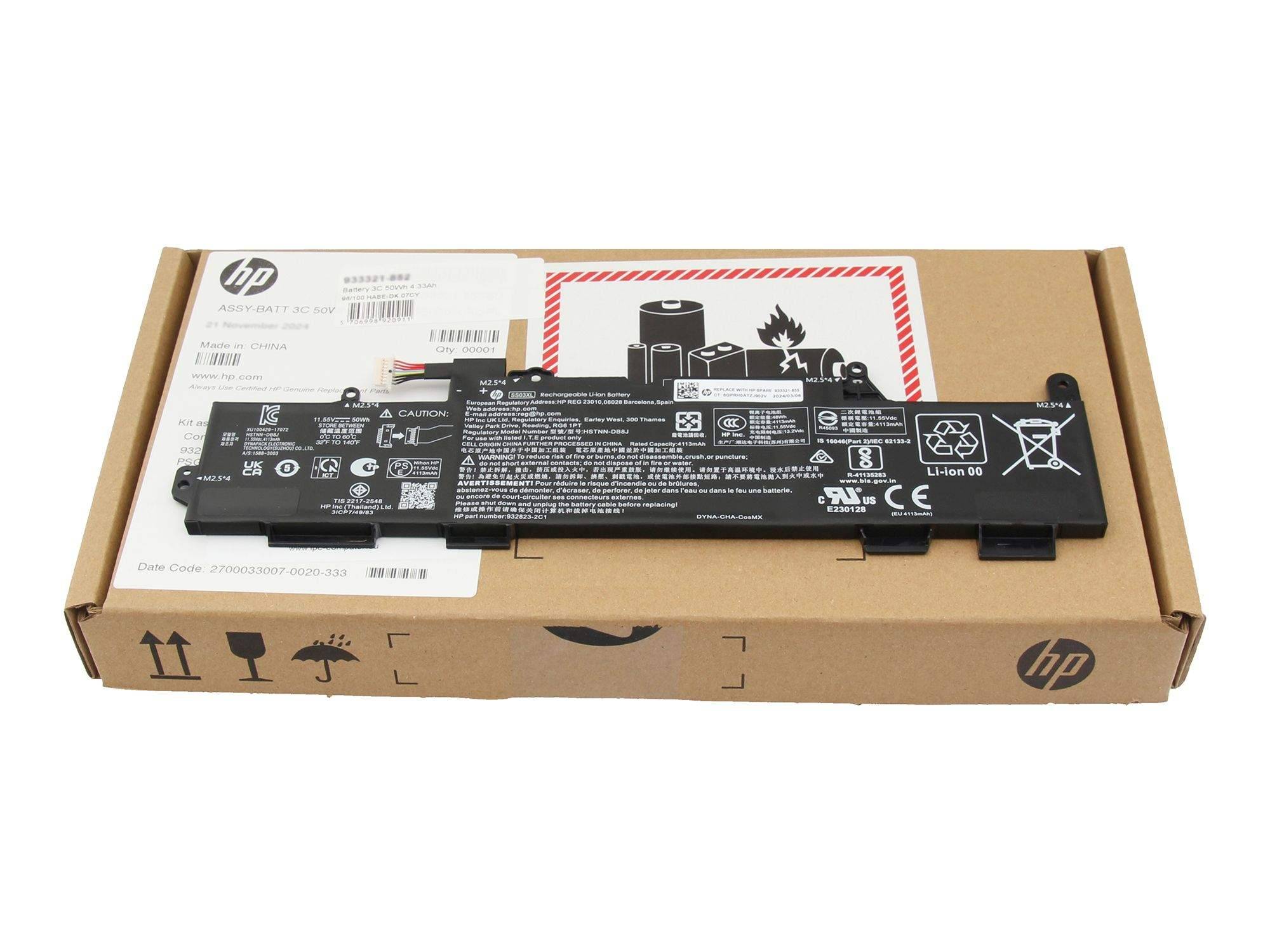 Battery 3C 50Wh 932823-2C1 - Batterie - 4.113 mAh