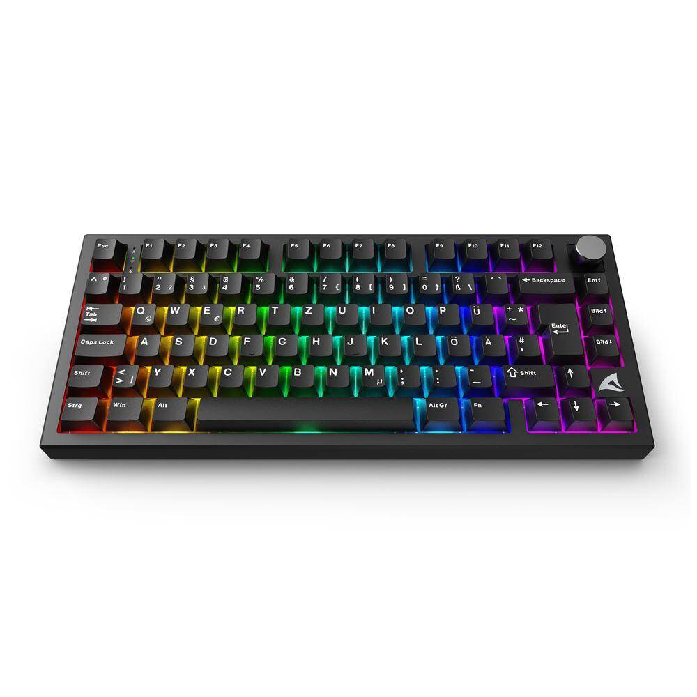 Tastatur Skiller SGK55W kabellos TKL 75% schwarz Linear, DE-Layout