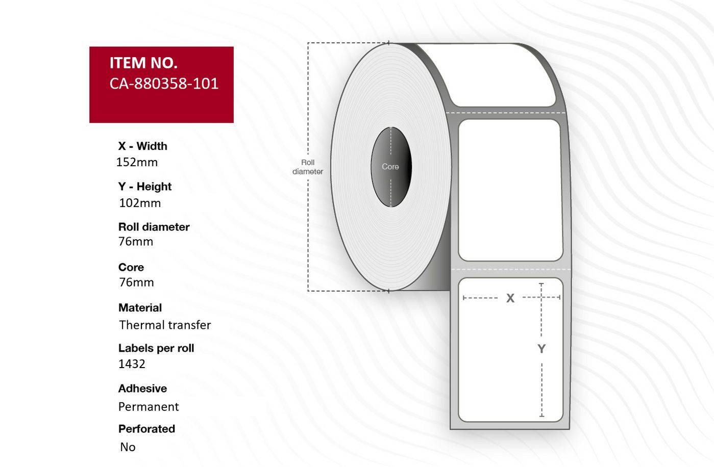 Capture Polyester - permanenter Acrylklebstoff - weiß - 152 x 102 mm 5728 Etikett(en) (4 Rolle(n)