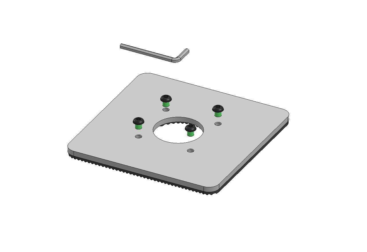 150x150mm Baseplate 5mm - BLACK