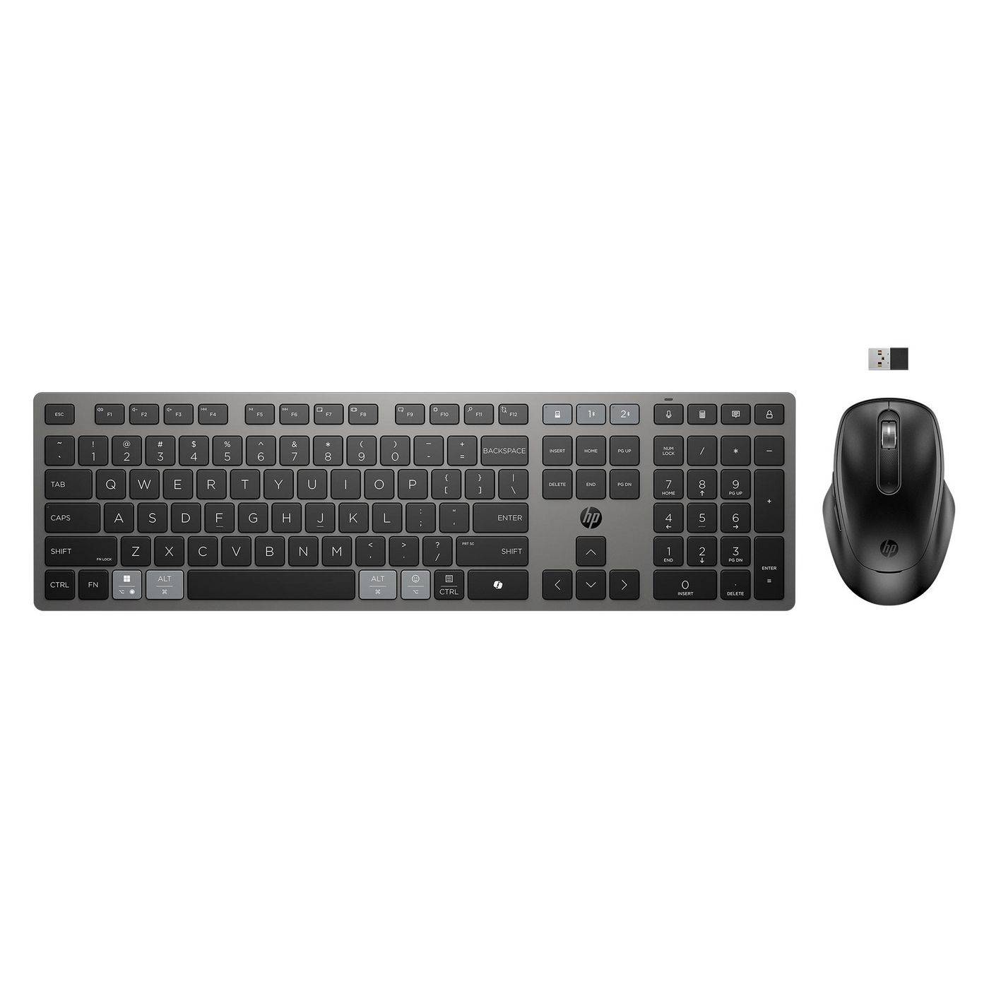 HP 725 - Tastatur-und-Maus-Set - multifunktional, wiederaufladbar, betrieben mit Superkondensator