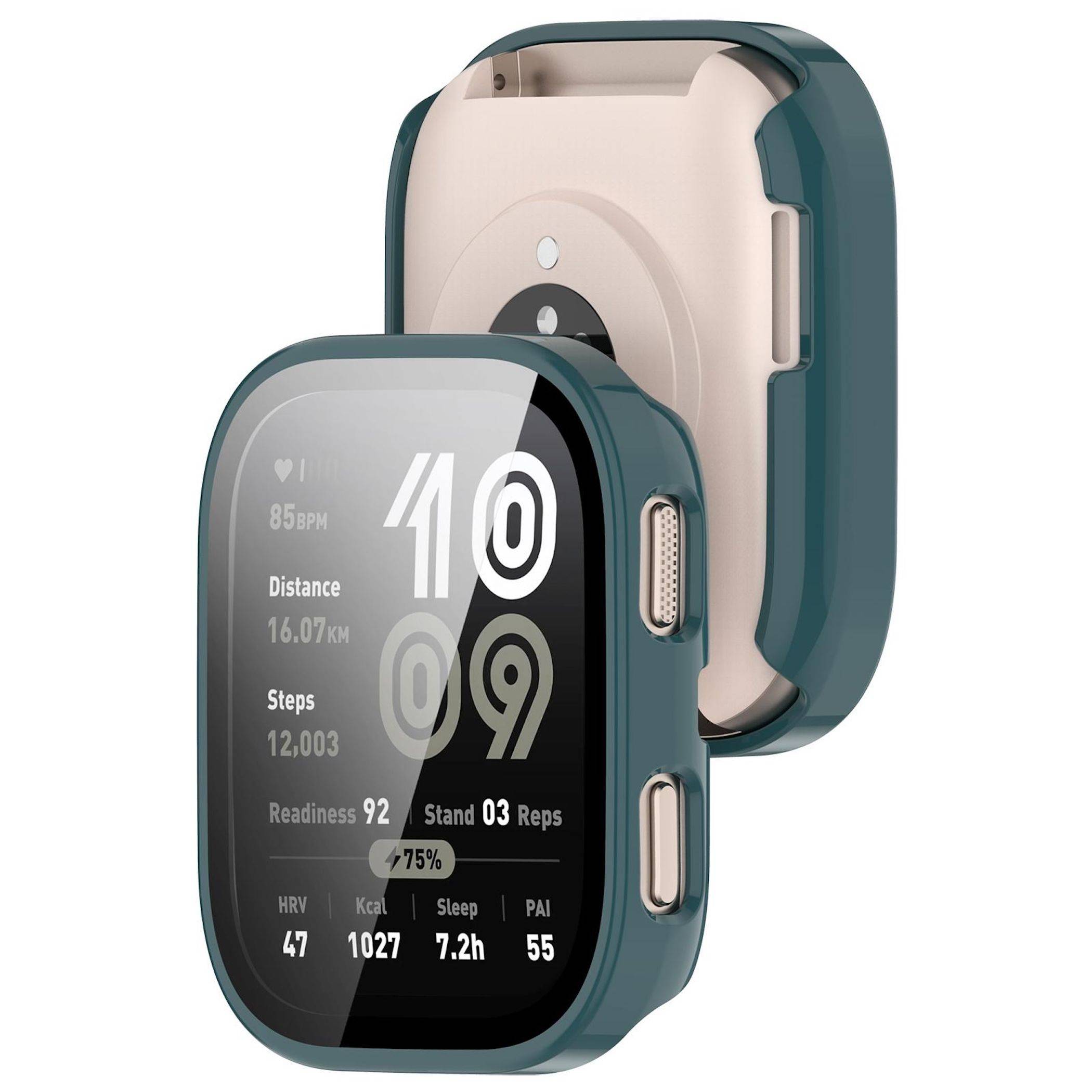 Für Amazfit Bip 6 Kunststoff Watch Schutz Hülle + 9H Hart Glas Grün