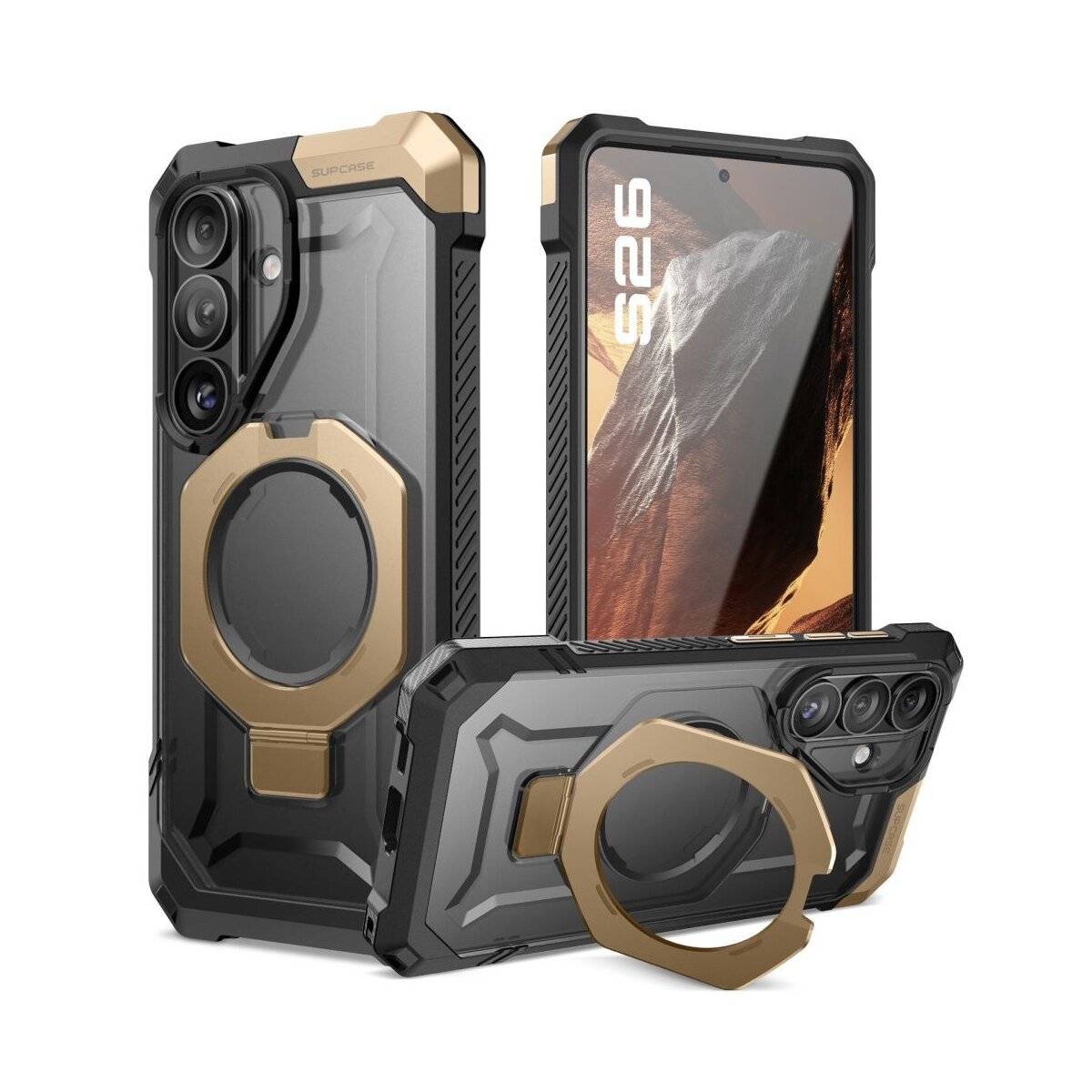 Supcase UB Grip Mag mit Magnetfunktion Hülle für Samsung Galaxy S26 - Schwarz und Braun Handyhülle