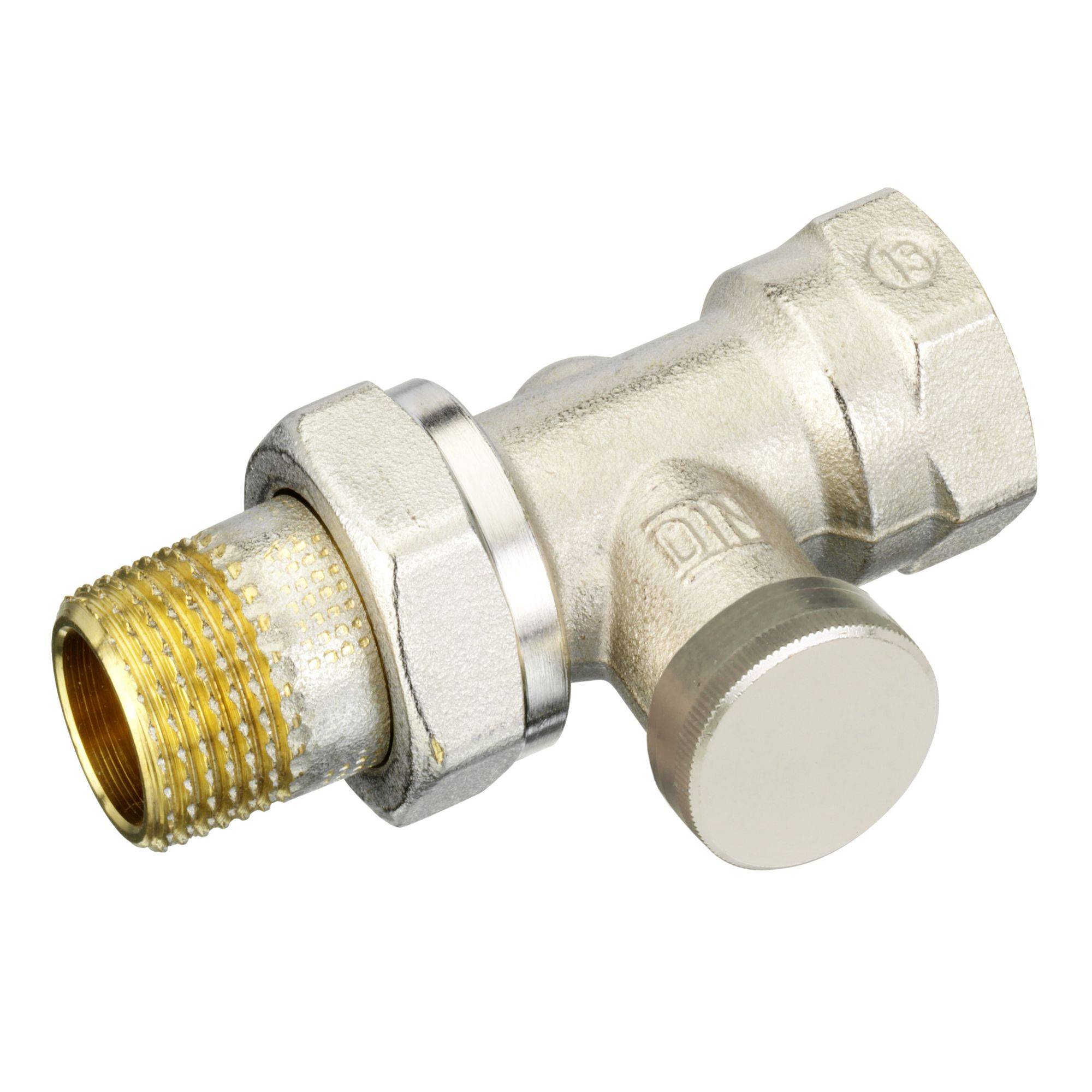 Danfoss RLV-S 15 Rücklaufverschraubung R 1/2, Durchgang, absperrbar, 1 Stk.