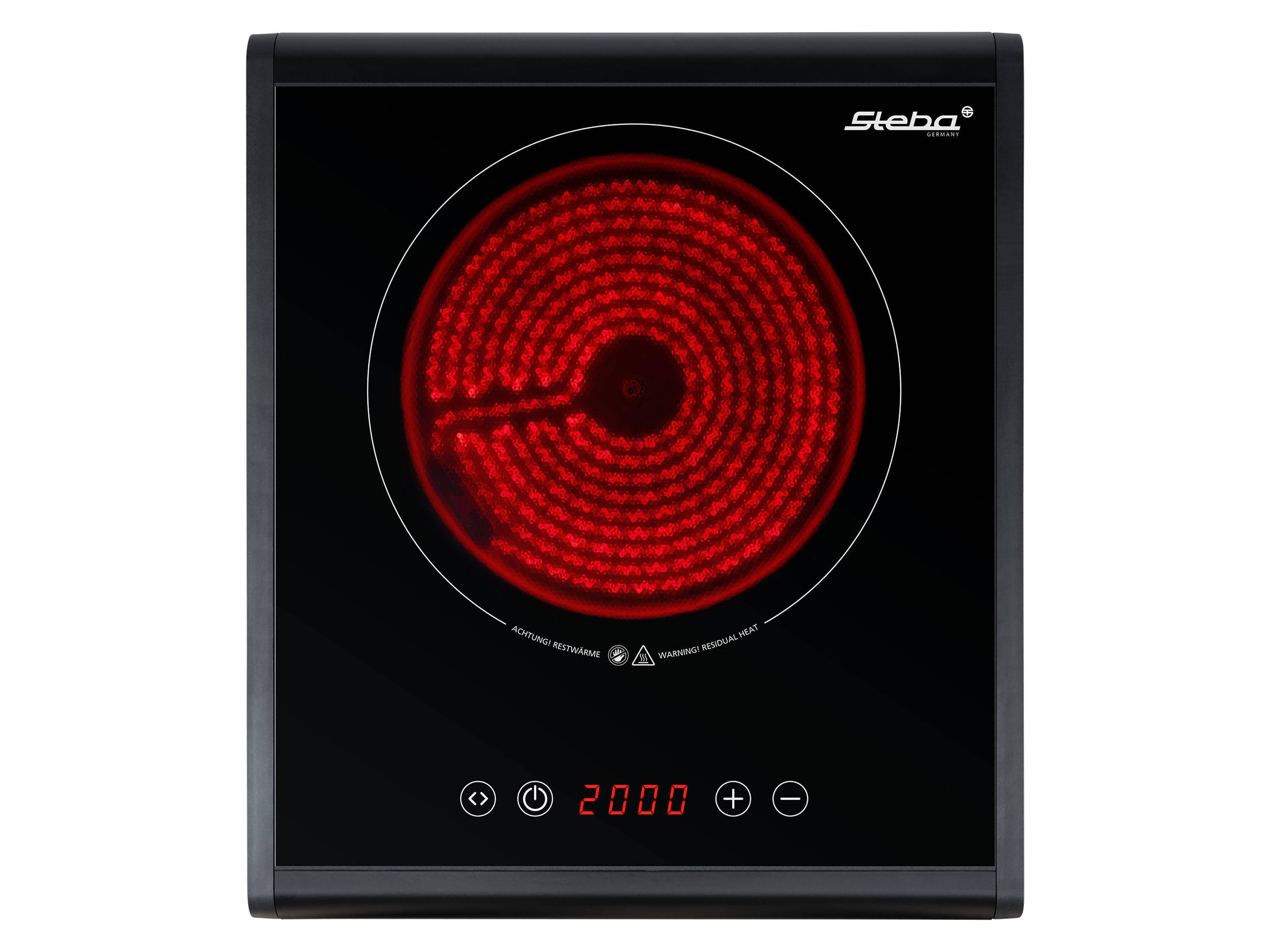 Steba HK 25 Einzelkochplatte Ceran 2000W 18,5cm Touch Control Hausgeräte Kleingeräte Backen Toast