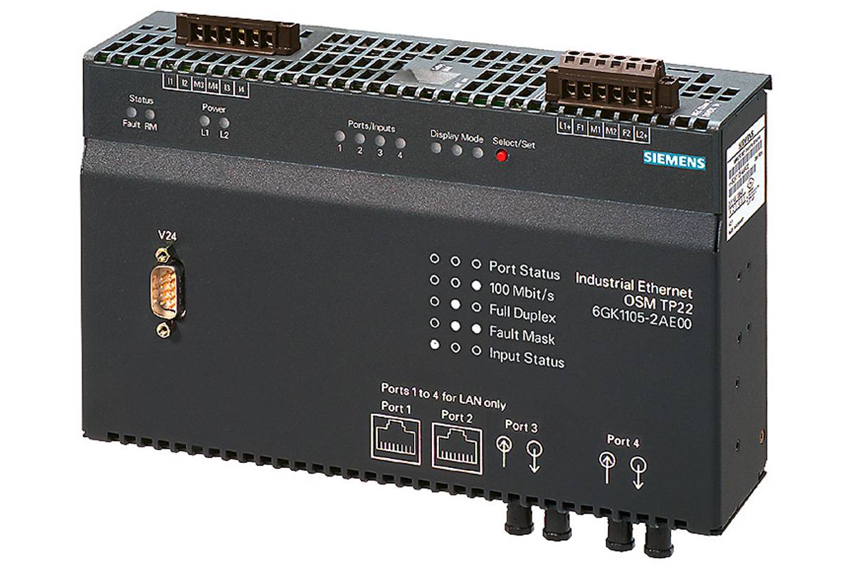 OSM TP22 Optical Switch Module mit zwei LWL Ports 100 Mbit/s, zwei RJ45 Ports 10/100 Mbit/s und