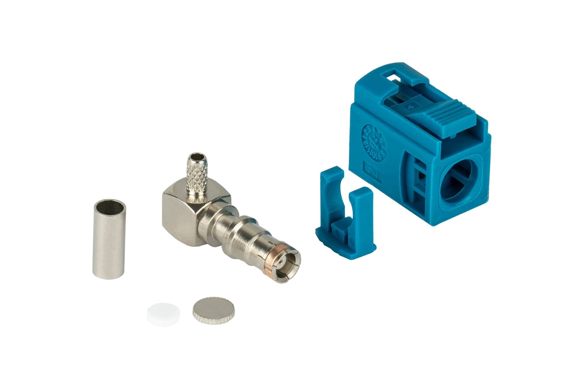 kabelmeister® HF FAKRA Z Buchse 90° zum Crimpen