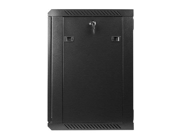 Lanberg WF01-6412-10B, Wandmontiertes Regal, 12U, 60 kg, Sperrschloss, Ablageschienen, 21 kg