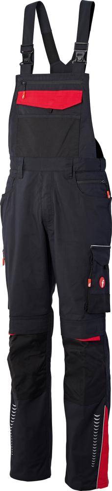 H-Latzhose Performance schwarz/rot Gr. 94 FORTIS