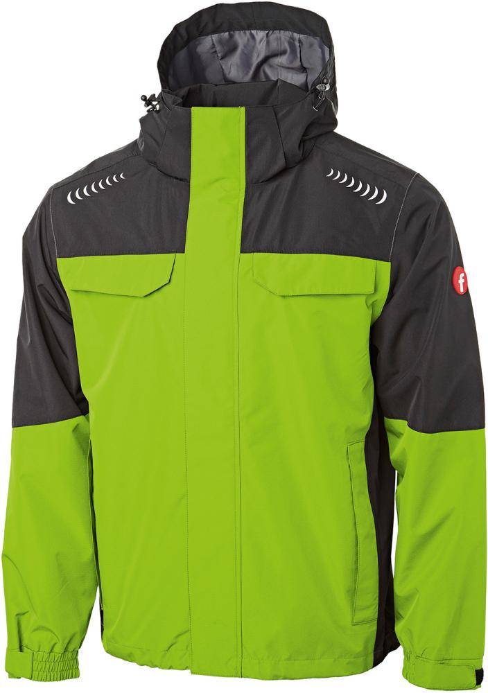 REGENJACKE PLUS LIME/SCHWARZ GR.4XL, FORTIS