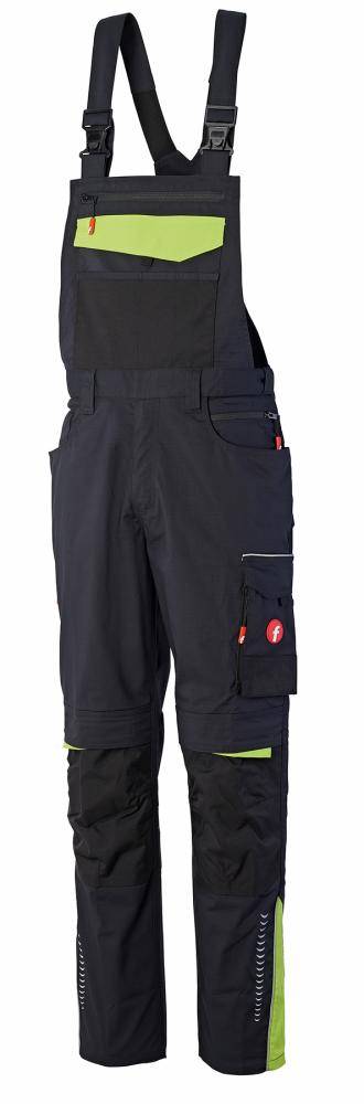 H-Latzhose Performance schwarz/lime Gr. 52 FORTIS