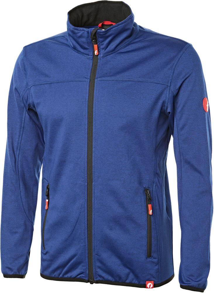 TECH-FLEECEJACKE KORNBLAU/SCHWARZ MELIERT GR.XL, FORTIS