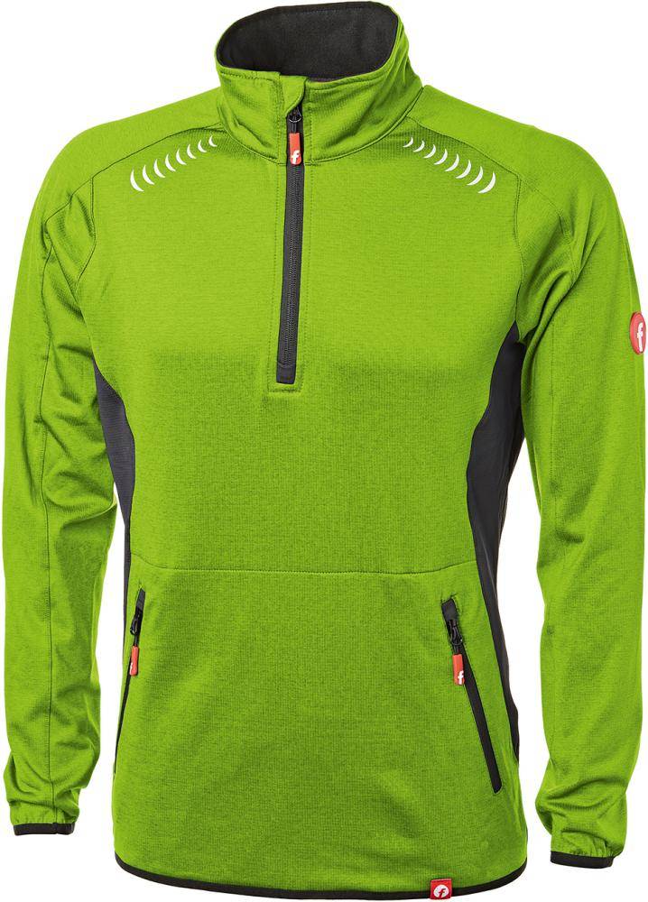 TECH-FLEECEPULLOVER LIME/SCHWARZ MELIERT GR.XS, FORTIS