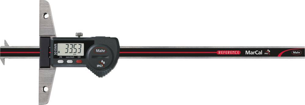 Dig.-Tiefenmessschieber 30EWR-D IP67 300mm mit Daten MAHR