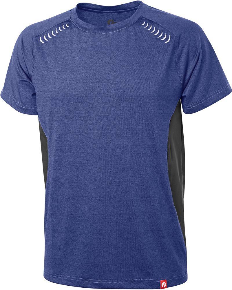 T-SHIRT QUICK DRY KORNBLAU/SCHWARZ MELIERT GR.2XL, FORTIS
