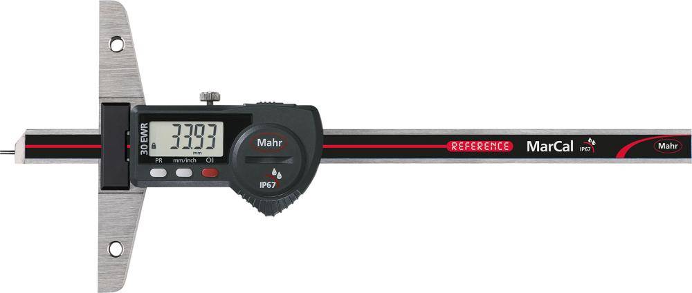 Dig.-Tiefenmessschieber 30EWR IP67 500mm mit Daten MAHR