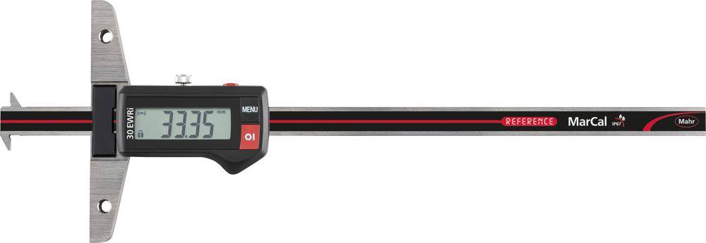 Dig.-Tiefenmessschieber 30EWRi-D IP67 200mm mit Doppelhaken Int.-Wireless MAHR