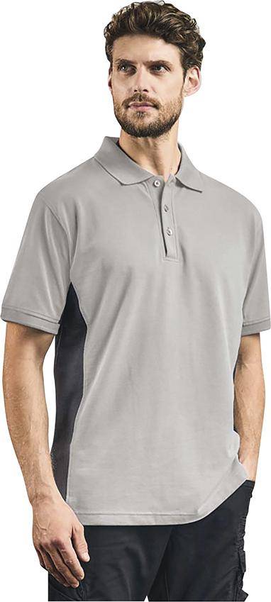 Contrast Polo-Shirt, new light/charcoal Gr. XL Promodoro