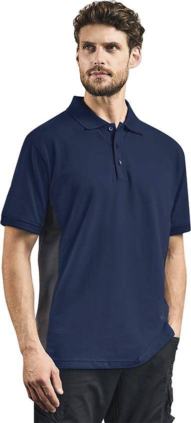 Contrast Polo-Shirt, navy/charcoal Gr. L Promodoro