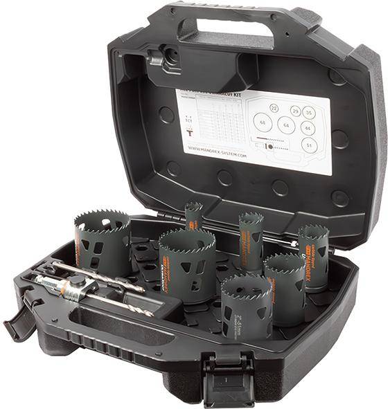 Lochsägen Set MXqs All Purpose Ultra Xcut Elektriker D25,35,44,57, 68,83mm Mandrex