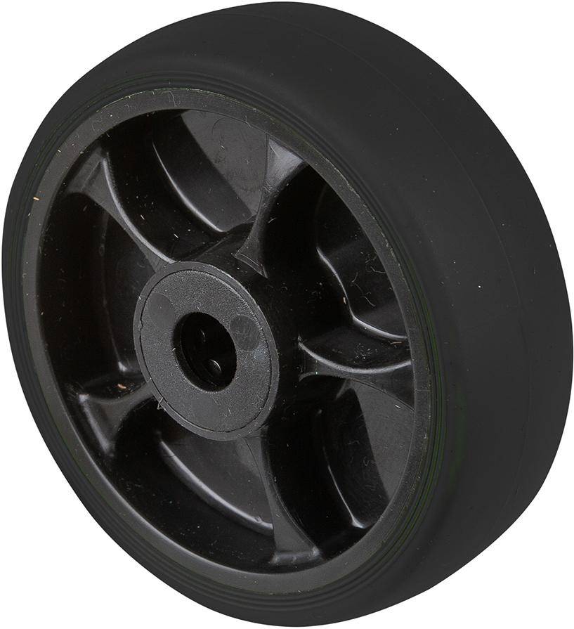 thermopl. Gummirad 100mm schwarz, Kunstst., RL