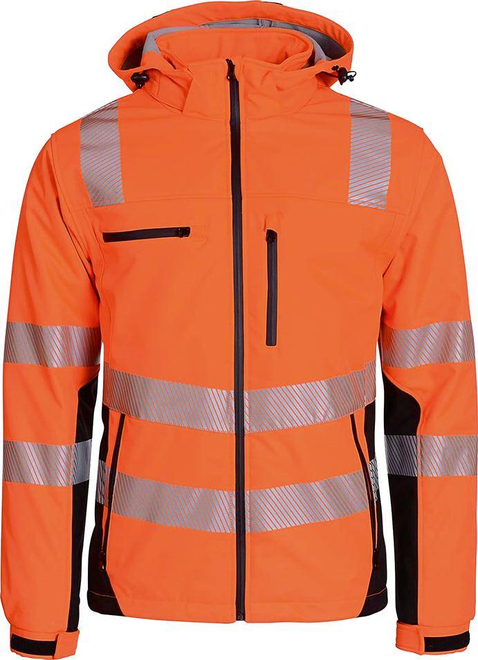 Softshelljacke, Gr.M orange/schwarz Gr.M