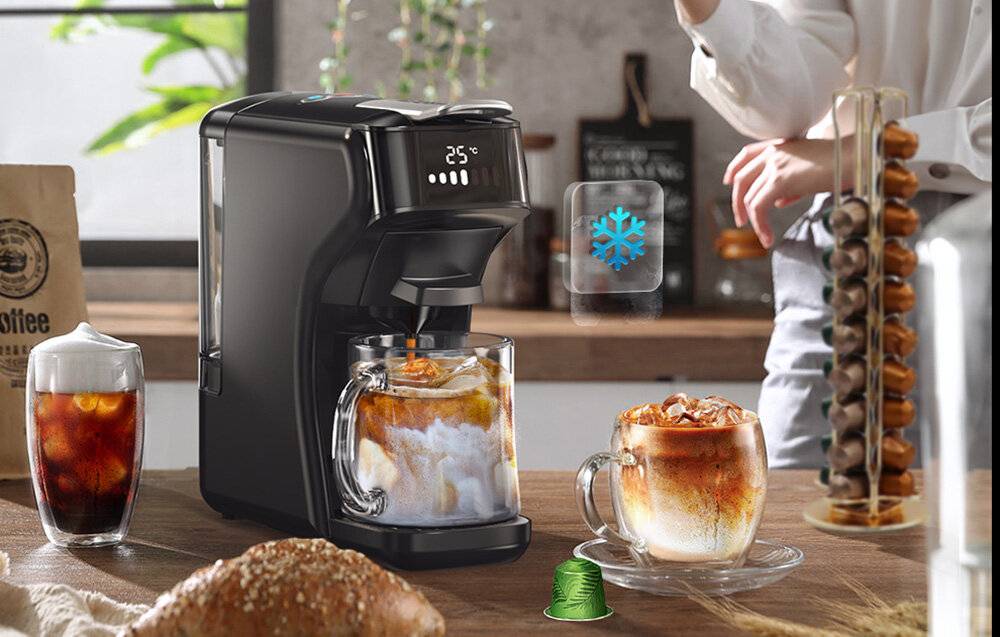 HiBREW - H1B-black - HiBREW 5-in-1-Kapselkaffeemaschine H1B-black (schwarz)